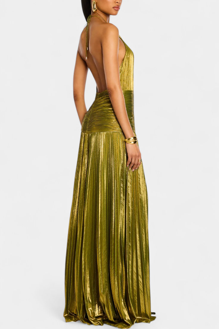 Nerina | Brillo Halter de Espalda Abierta