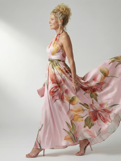 Amiel | Vestido Maxi Floral Ligero