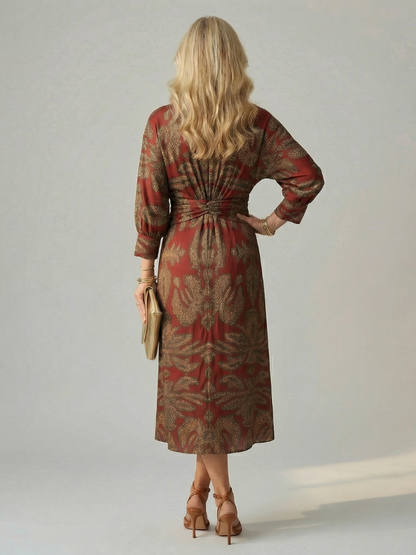 Lune | Vestido Midi Cruzado Natural
