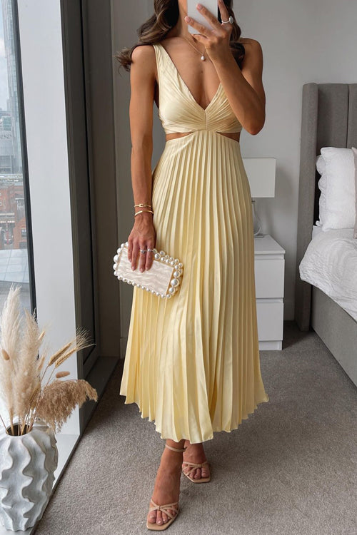 Cayetana | Vestido Plisado de Elegancia Serena