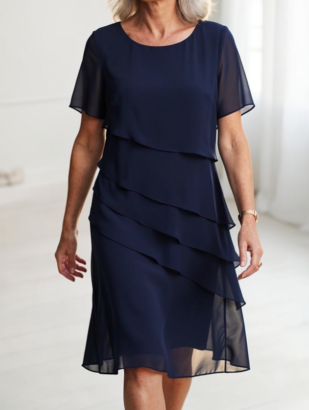 Juliette – Vestido elegante fluido con volantes