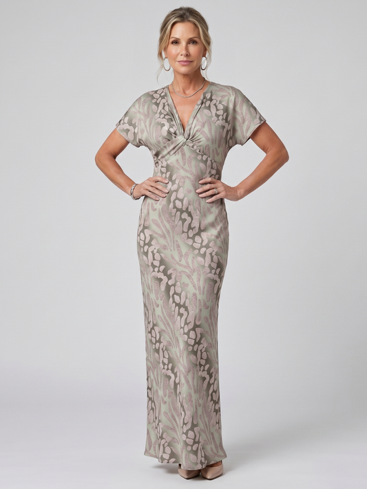 Astra | Vestido Maxi con Estampado Abstracto