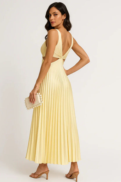 Cayetana | Vestido Plisado de Elegancia Serena