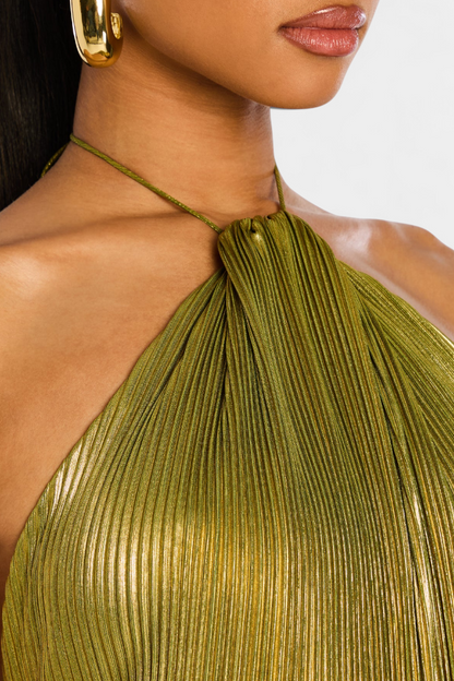 Nerina | Brillo Halter de Espalda Abierta