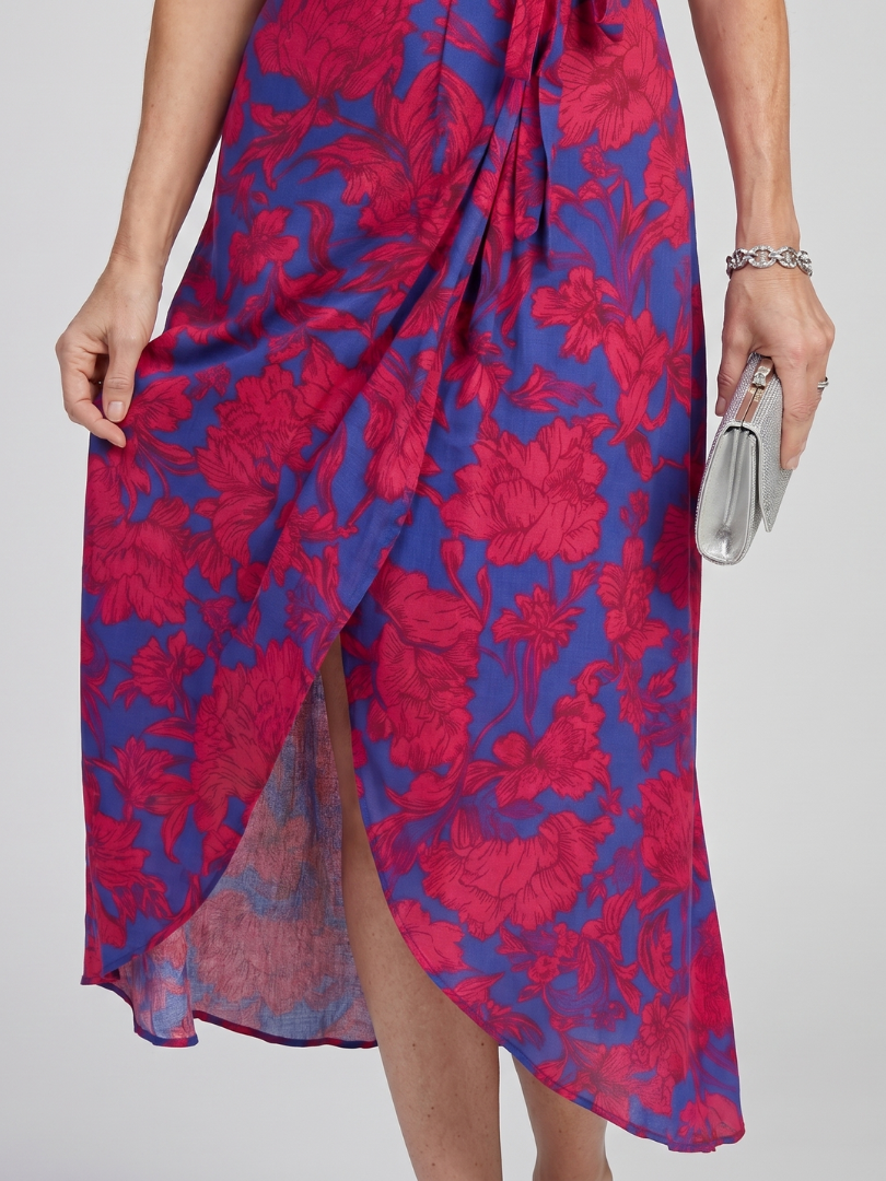 Priya | Vestido Midi Floral Cruzado