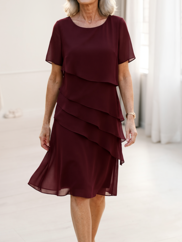 Juliette – Vestido elegante fluido con volantes