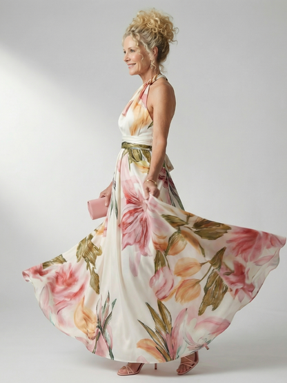 Amiel | Vestido Maxi Floral Ligero