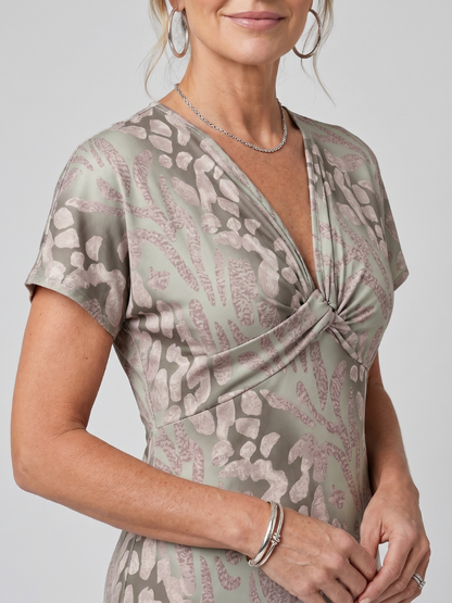 Astra | Vestido Maxi con Estampado Abstracto