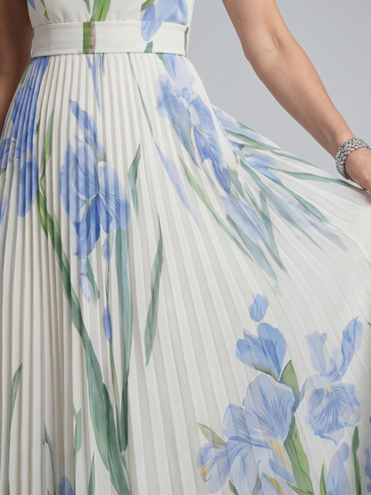 Ophelia | Vestido Midi Floral con Escote Cuadrado