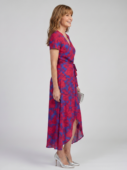 Priya | Vestido Midi Floral Cruzado