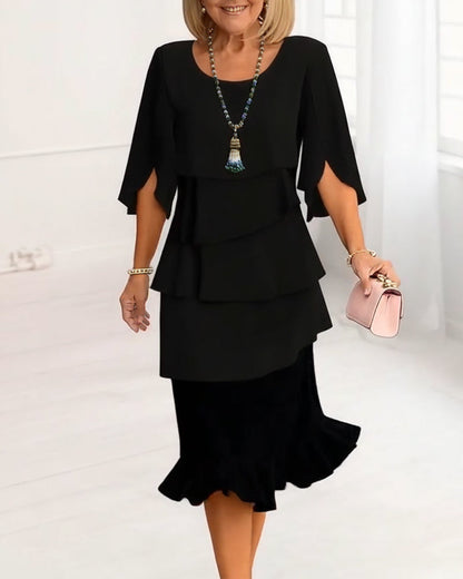 Sophie – Vestido elegante fluido con volantes