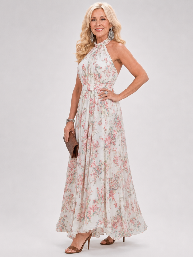 Guinevere | Vestido Midi Floral con Falda Fluida