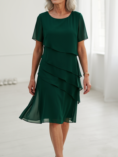 Juliette – Vestido elegante fluido con volantes