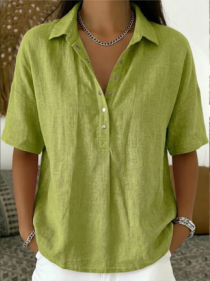 Tessa | Blusa con Cuello y Detalle de Botones