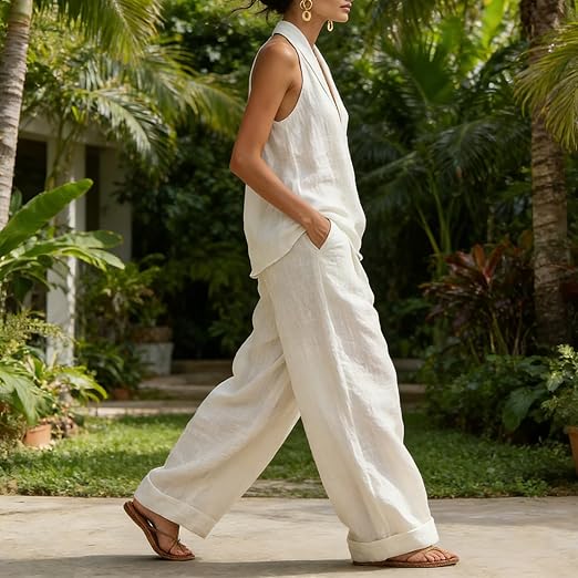 Ainhoa | Conjunto Fluido de Lino Natural
