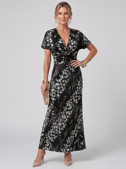 Astra | Vestido Maxi con Estampado Abstracto