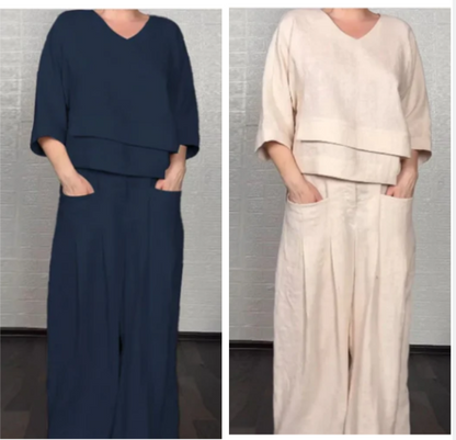 Liza | Conjunto de lino elegante