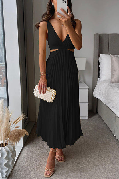 Cayetana | Vestido Plisado de Elegancia Serena