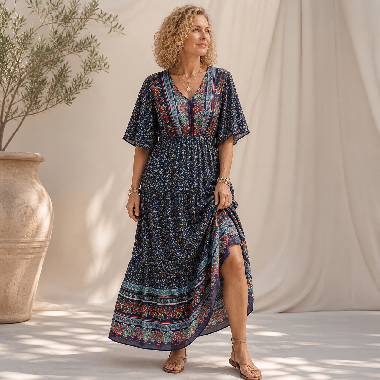 Nerisa | Vestido Bohemio de Elegancia Fluida
