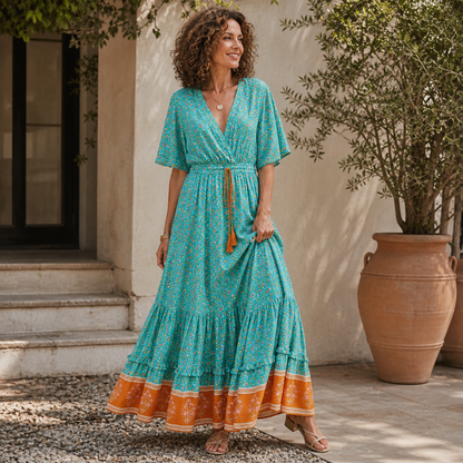 Almira | Vestido Bohemio Fluido de Verano