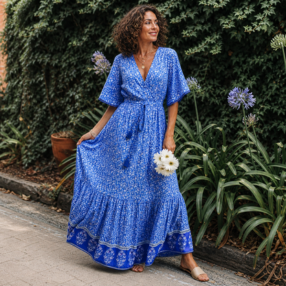 Almira | Vestido Bohemio Fluido de Verano