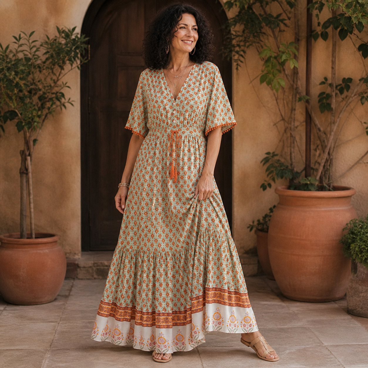 Almira | Vestido Bohemio Fluido de Verano