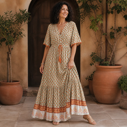 Almira | Vestido Bohemio Fluido de Verano