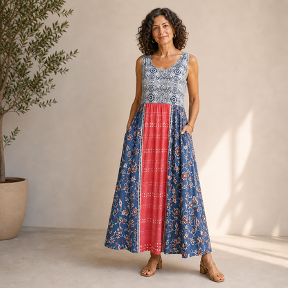 Alba | Vestido midi bohemio fluido