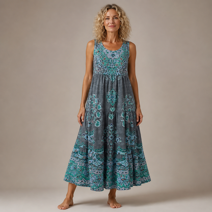 Zafira | Vestido Midi Bohemio Luminoso