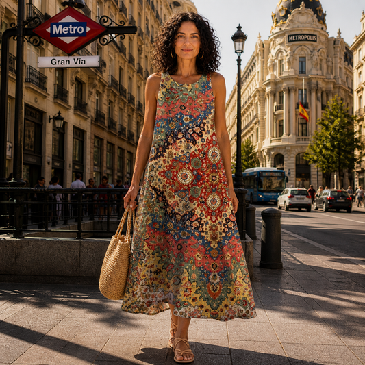 Leire | Vestido Midi Bohemio Fluido