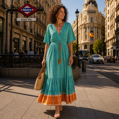 Almira | Vestido Bohemio Fluido de Verano