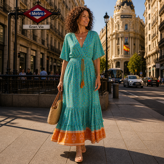 Almira | Vestido Bohemio Fluido de Verano