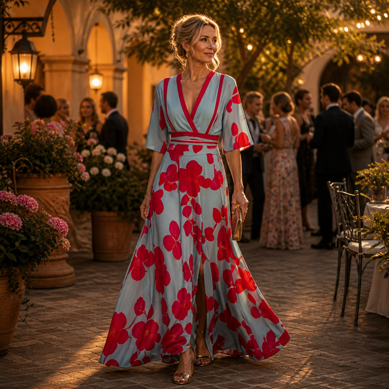 Leonor | Maxi de Escote Profundo Elegante