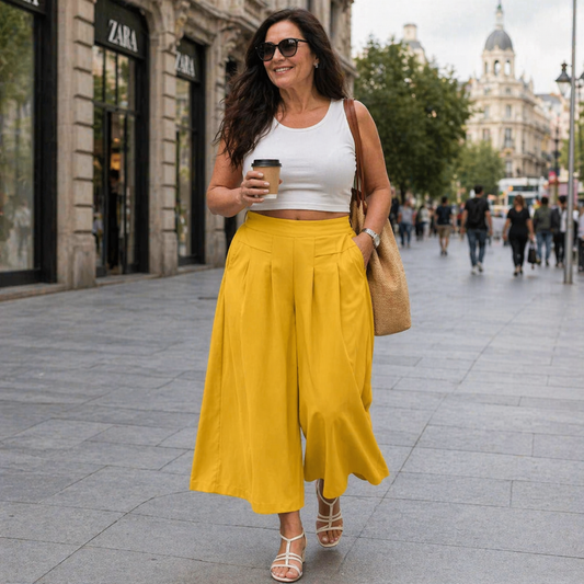 Kaia | Culotte Natural de Silueta Ligera