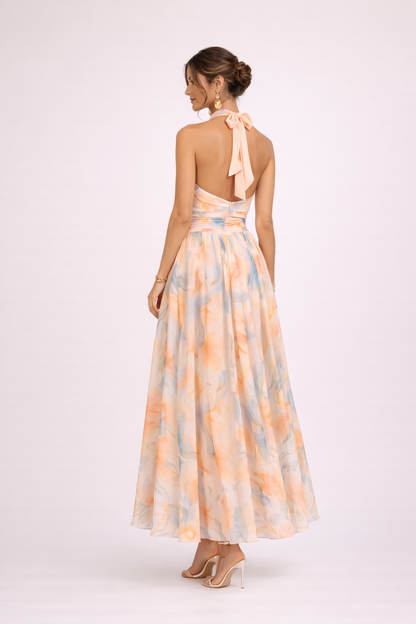 Jimena | Vestido Fluido de Luz Pictórica