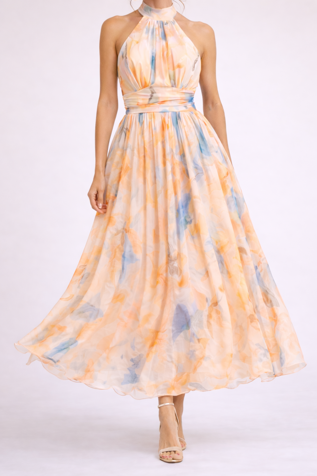 Jimena | Vestido Fluido de Luz Pictórica