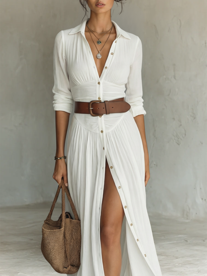 Élodie | Vestido maxi elegante de lino
