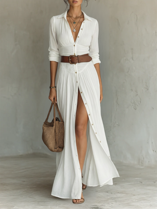 Élodie | Vestido maxi elegante de lino