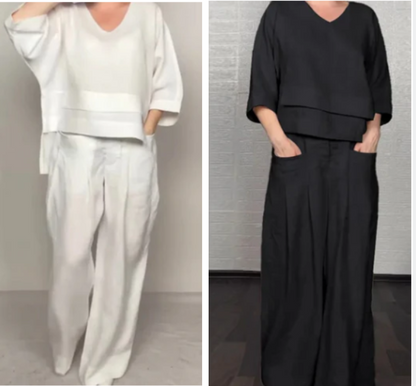 Liza | Conjunto de lino elegante