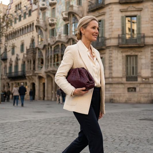 Isidora | Bolso Burdeos de Elegancia Atemporal
