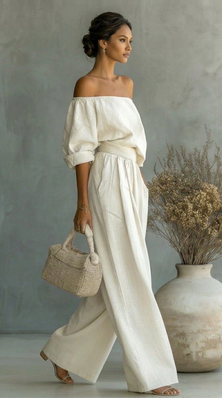 Liliána | Conjunto exclusivo efecto lino para un verano con estilo