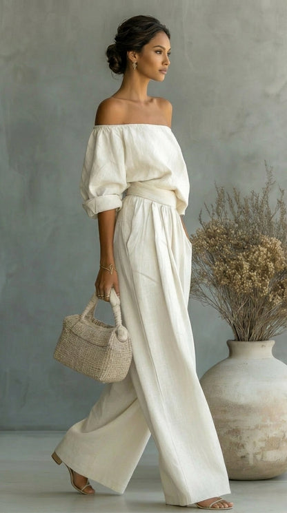 Liliána | Conjunto exclusivo efecto lino para un verano con estilo