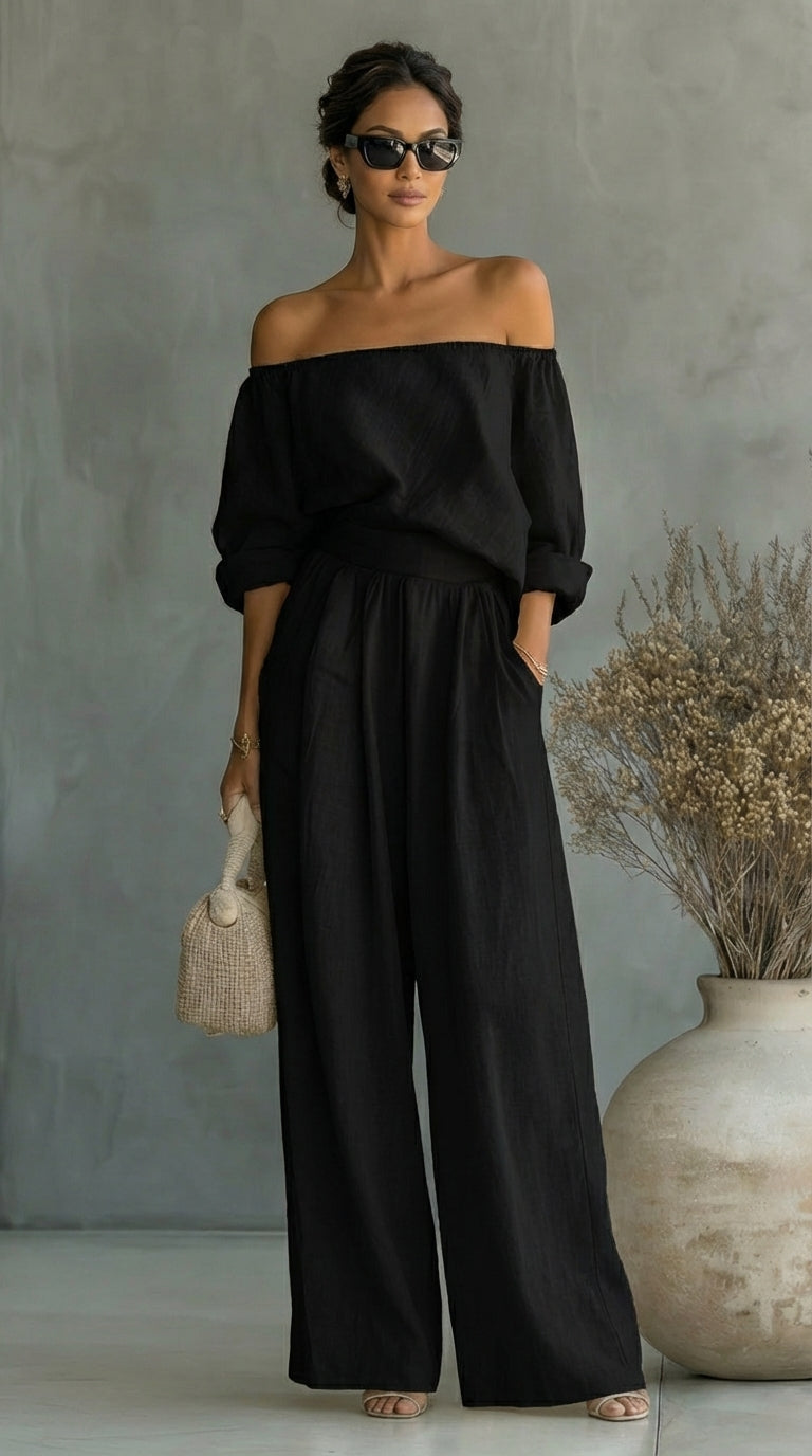 Liliána | Conjunto exclusivo efecto lino para un verano con estilo