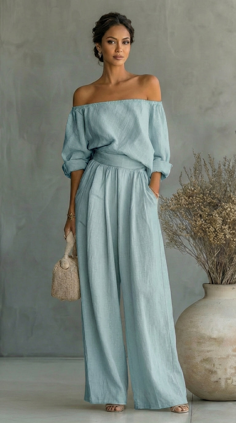 Liliána | Conjunto exclusivo efecto lino para un verano con estilo