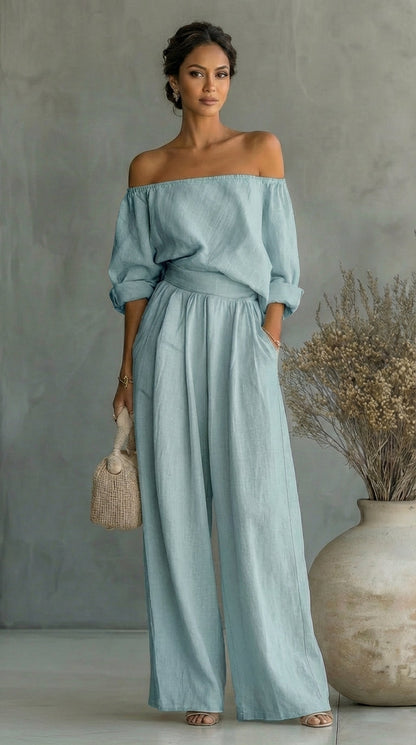 Liliána | Conjunto exclusivo efecto lino para un verano con estilo