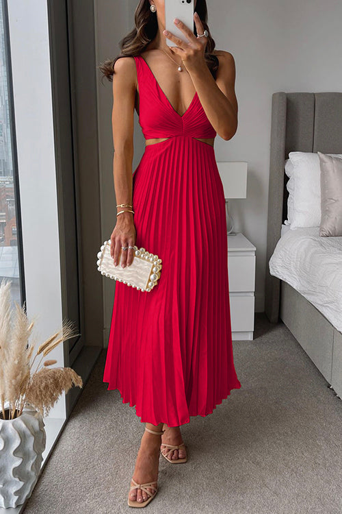 Cayetana | Vestido Plisado de Elegancia Serena