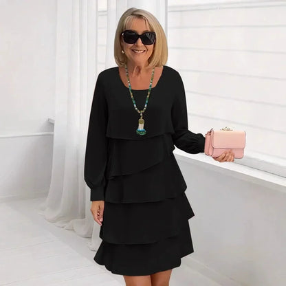 Madeleine – Vestido elegante fluido con volantes
