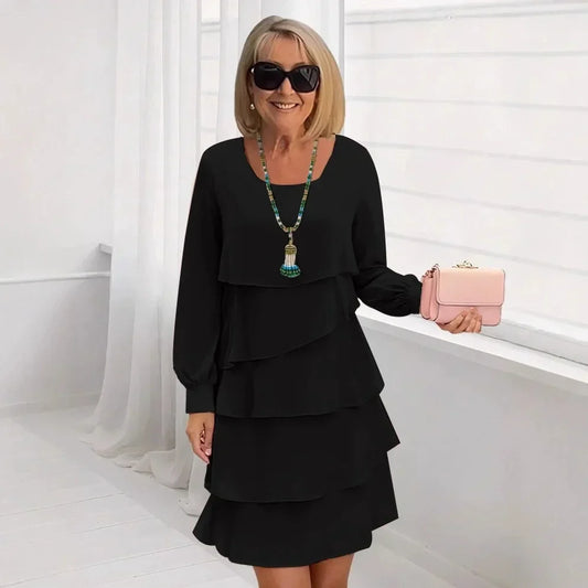 Madeleine – Vestido elegante fluido con volantes