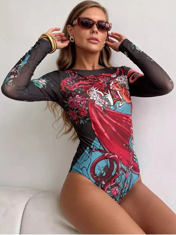 Nerina | Bikini de Manga Larga con Silueta Definida