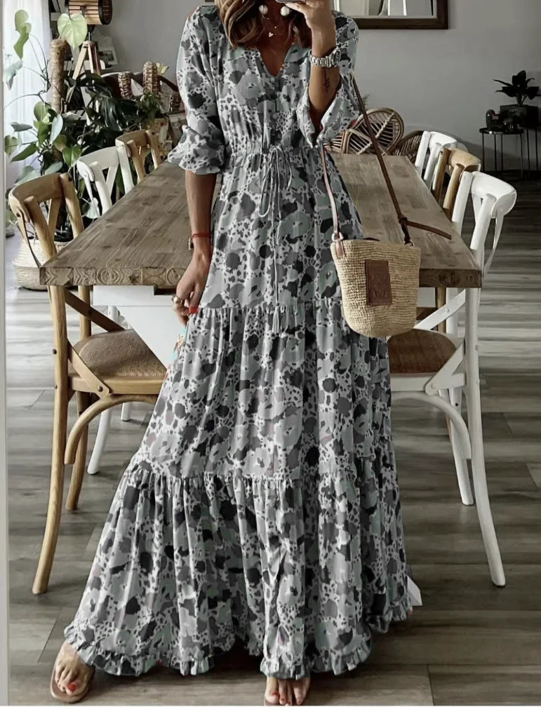Nerina | Vestido Bohemio de Fluidez Natural